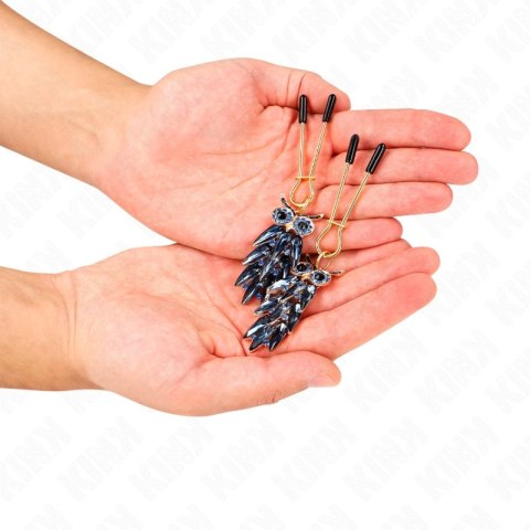 KINK Zawieszka Sowa - Zaciski dekoracyjne z łańcuszkiem 6 cm