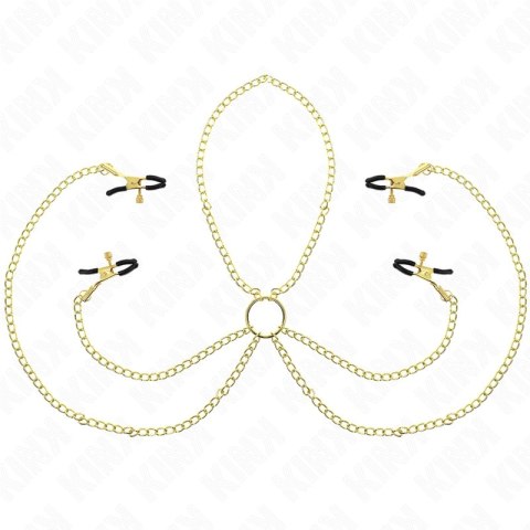 KINK Zestaw 4 Regulowanych Zaciskow Złotych - Precyzyjna Kontrola i Styl