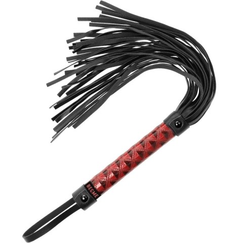 BEGME Flogger Red Edition wegańska skora neopren nikiel-free
