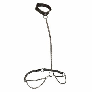CalExotics Euphoria Chain Halter Collar & Leash - Skora wegańska, regulacja