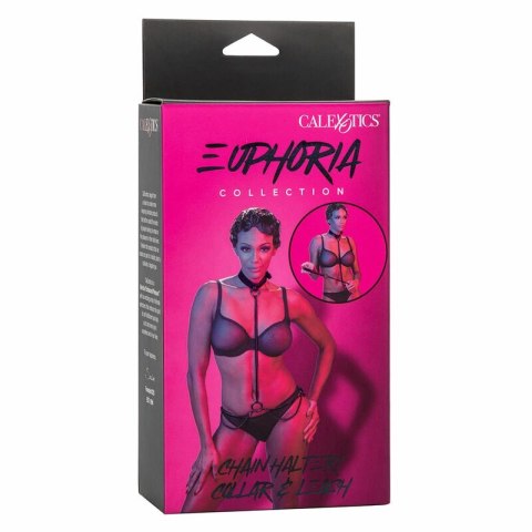CalExotics Euphoria Chain Halter Collar & Leash - Skora wegańska, regulacja