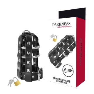 Darkness Skorzana Klatka Dyscyplinująca z Zamkiem, Vegan, 12,5 cm