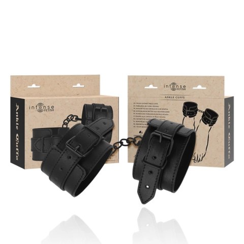 Intense Fetish mankiety na kostki ze skory wegańskiej czarne