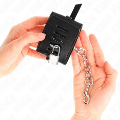 KINK Deluxe Regulowane Zabezpieczenia Nadgarstkow Czarny 14,5-21cm