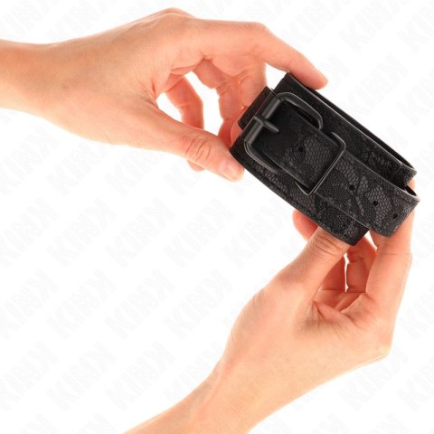 KINK Mankiety na nadgarstki z czarną koronką, regulacja 19-26 cm