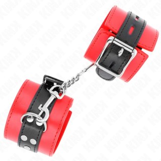 KINK Opaska na nadgarstki regulowana czerwono-czarna 17-28cm x 6cm