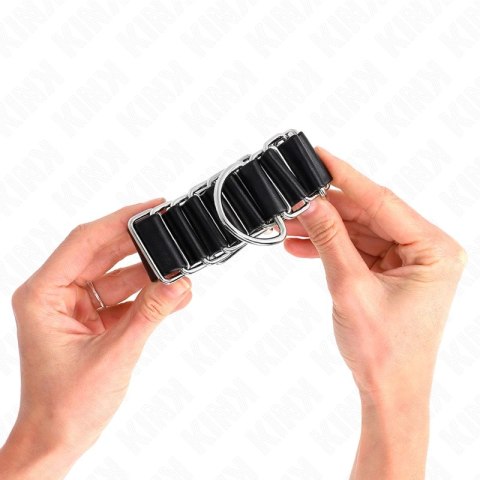 KINK Opaski na Nadgarstki Czarne z Regulacją 16-22 cm Skorzane