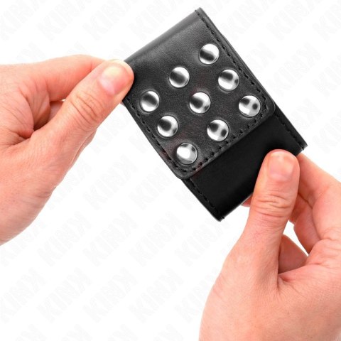 KINK Pasek na nadgarstki czarny regulowany 19-24 cm x 5,5 cm