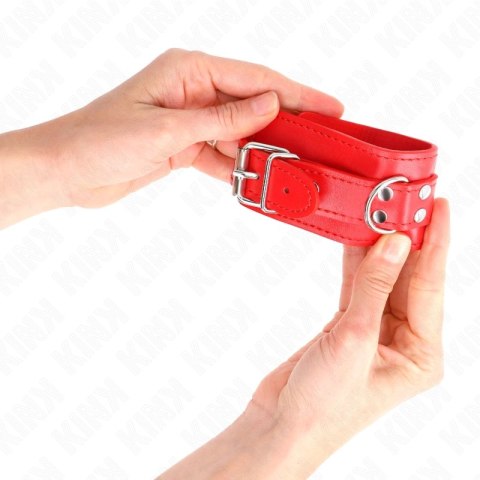 KINK Pasek na nadgarstki regulowany czerwony 20-23 cm x 5,5 cm