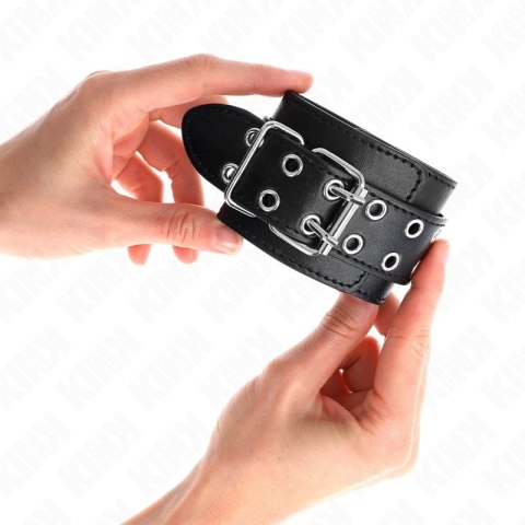 KINK Zabezpieczenie nadgarstkow z podwojną klamrą, czarne, regulacja 19-26 cm