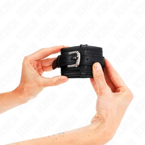 KINK Zabezpiecznik na nadgarstki czarny regulowany 25-32 cm klamra