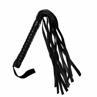 Secretplay Black Bondage Kolekcja - Bicz Frędzlowy 44 cm, Skora Syntetyczna