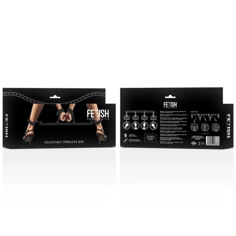 Fetish Submissive Regulowany Separator z 4 Elementami, 62 cm, Czarny