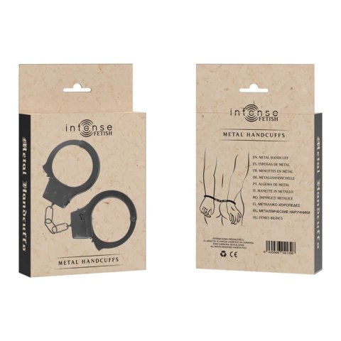 Intense Fetish Kajdanki Metalowe Regulowane Bezpieczny Mechanizm 8435566041396
