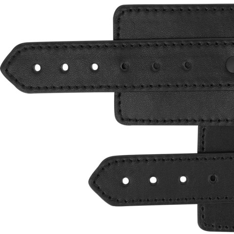 Intense Fetish Kajdanki Skorzane Wegańskie Regulowane Czarny