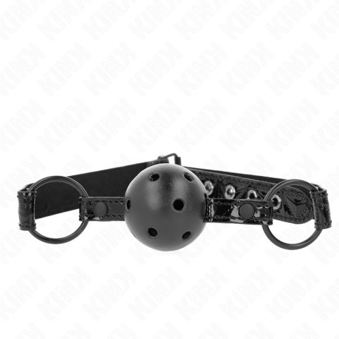 KINK Ball Gag Model 3 - Regulowany, Diamentowy Wzor, 4,5 cm, Czarny