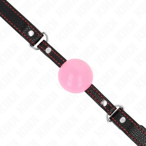 KINK Ball Gag Pink Gold 4 cm - Pasek 60x2 cm, silikon i metal