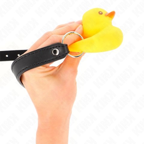 KINK Gag Duck Shape - Regulowany pas, silikonowy, żołty