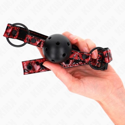 KINK Gag Model 2 - anatomiczna kulka diamentowa, regulowany pasek 42-60 cm