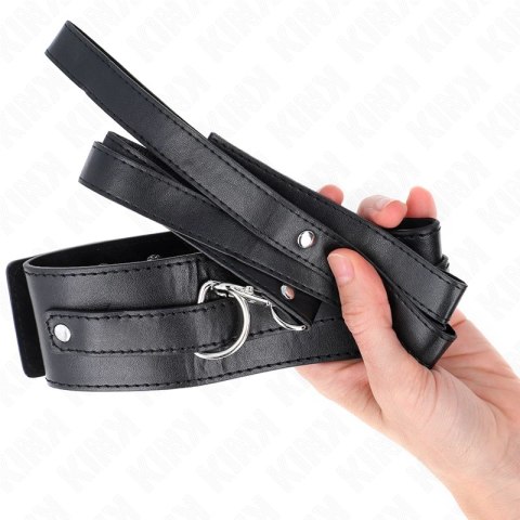 KINK Model 1 Naszyjnik z paskiem 116 cm, regulowany 36-43 cm, czarny