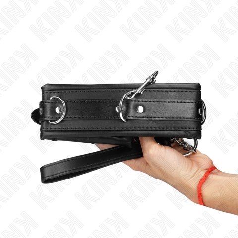 KINK Naszyjnik Model 4 z Paskiem 65 cm, Regulowany 36,5-50 cm, Czarny