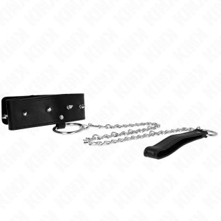 KINK Naszyjnik z Smyczą 65 cm Regulowany z Srebrnymi Ćwiekami, Model 2