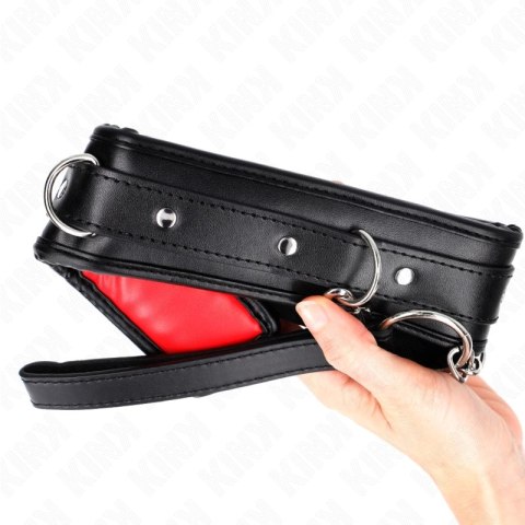 KINK Naszyjnik z paskiem imitacja skory Model 3 regulowany 37-54 cm