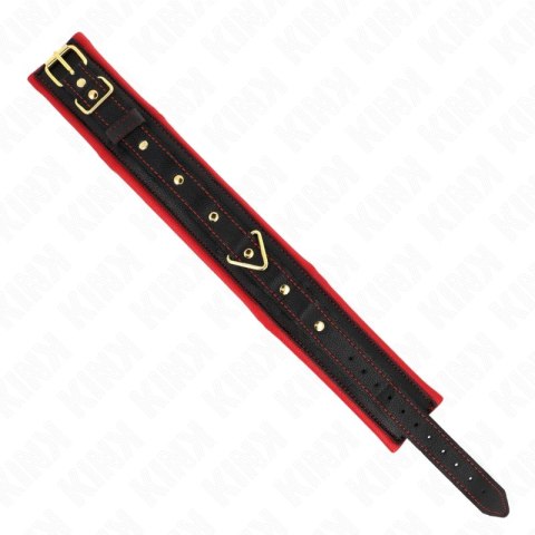 KINK Obroża z regulacją i smyczą 33-48 cm czarna tkanina 5,7 cm