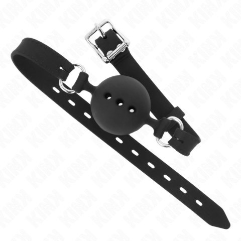 KINK Pasek Silikonowy z Kulą 4,5 cm Czarny Regulowany M 35-51 cm