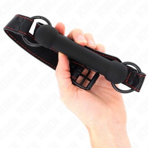 KINK Pasek Skorzany Regulowany 41-57 cm - Czarny Akcesorium Kontrolne