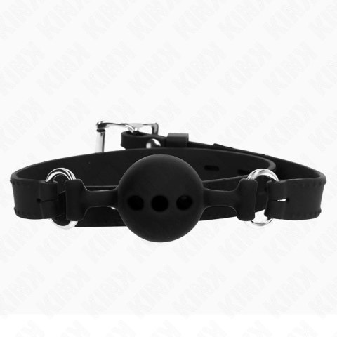 KINK Pasek z kulką silikonową S czarny, regulacja 35-51 cm, kulka 4 cm