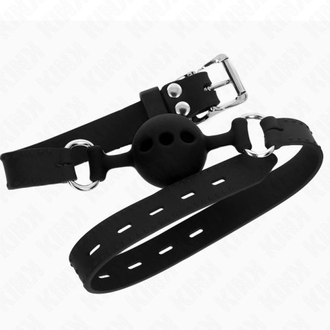 KINK Pasek z kulką silikonową S czarny, regulacja 35-51 cm, kulka 4 cm