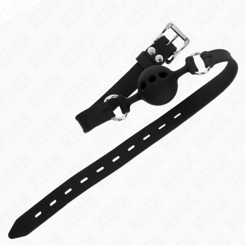 KINK Pasek z kulką silikonową S czarny, regulacja 35-51 cm, kulka 4 cm