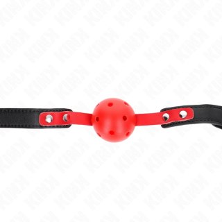 KINK Red Hollow Ball System 4 cm - Czarny Pasek Regulowany 37-52 cm