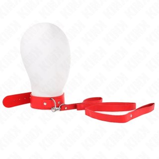 KINK Rojo Collar z Paskiem Regulowany 32-50 cm Pasek 116 cm Czerwony