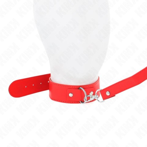 KINK Rojo Collar z Paskiem Regulowany 32-50 cm Pasek 116 cm Czerwony