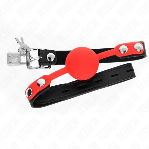 KINK Silikonowa Kula z Zamkiem 4 cm - Pasek 60x2 cm, Czarna