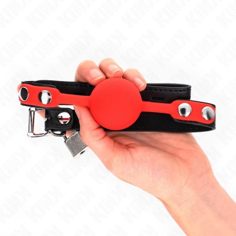 KINK Silikonowa Kula z Zamkiem 4 cm - Pasek 60x2 cm, Czarna