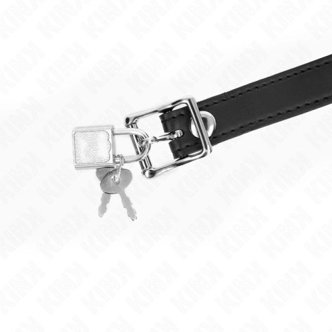 KINK Silikonowa Kula z Zamkiem 4 cm - Pasek 60x2 cm, Czarna