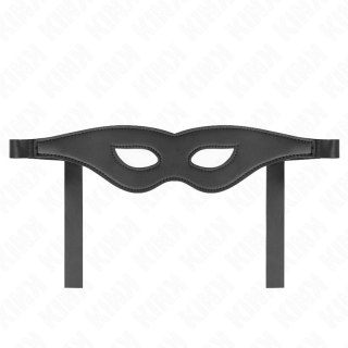 KINK Skorzana maska Model 1 czarna 30x7 cm - komfort i regulacja
