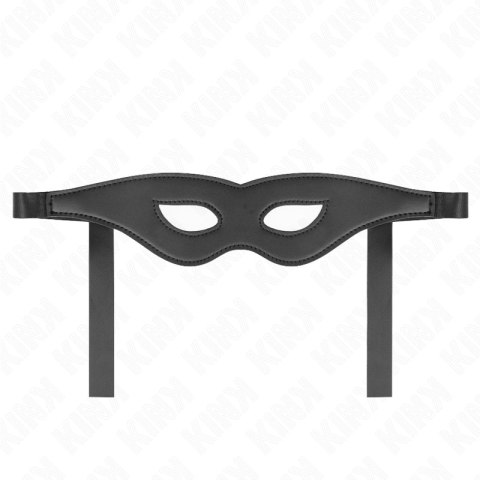 KINK Skorzana maska Model 1 czarna 30x7 cm - komfort i regulacja