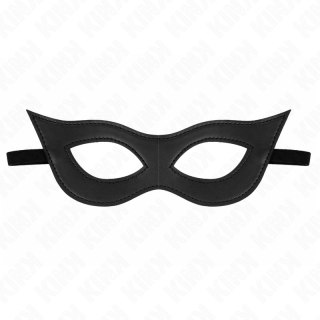 KINK Skorzana maska model 2 czarna 23x7,5 cm regulowana