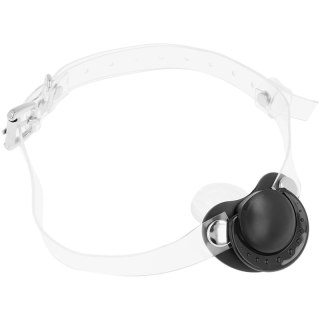 OHMAMA Fetish - przezroczysty smoczek knebel z regulacją 65,5 cm