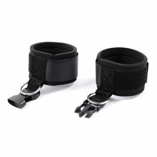 Ohmama Fetish Kajdanki Neoprenowe z Haczykami i Pętlami, Regulowane