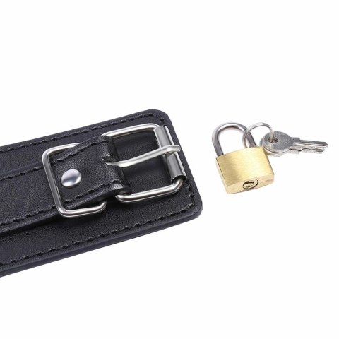 Ohmama Fetish - Regulowane mankiety na nadgarstki z metalowym O-ringiem