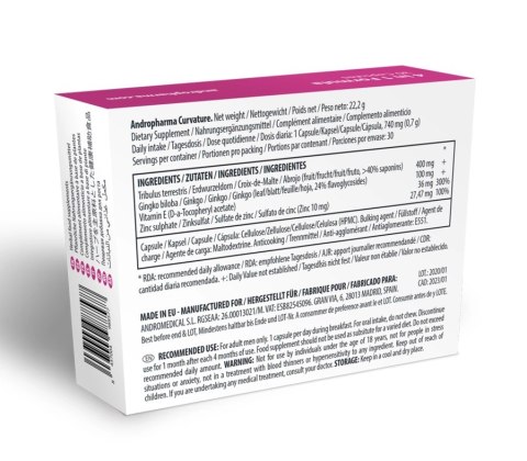 Andropharma Curvature 30 kapsułek - Suplement wspierający elastyczność