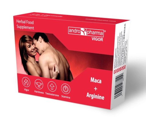 Andropharma Vigor 30 kapsułek - suplement dla mężczyzn z cynkiem i maca