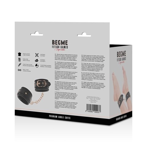 BEGME Premium Black Edition - Anatomiczne mankiety na kostki z neoprenem