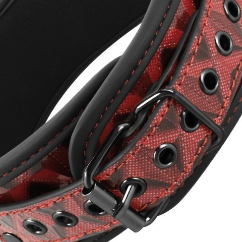 BEGME Premium Collar Red Edition z wegańskiej skory i neoprenu