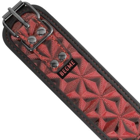 BEGME Premium Collar Red Edition z wegańskiej skory i neoprenu